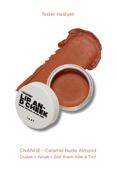 Leef Lip & Cheek Balm Change | Almond Dudak & Yanak Balmı | Krem Allık & Tint