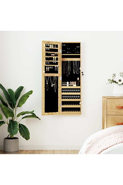 Concept Dulap de bijuterii cu oglindă montat pe perete 30x8,5x106 cm