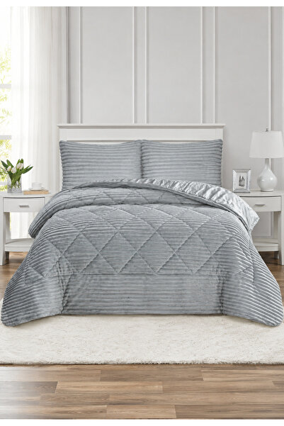 LALHOME Destina Double Bedspread Set 220X240Cm - Padded Quilted Flannel Fabri...