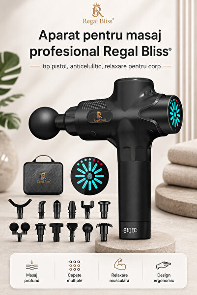 Regal Bliss Aparat pentru masaj profesional ®, tip pistol, anticelulitic, rel...