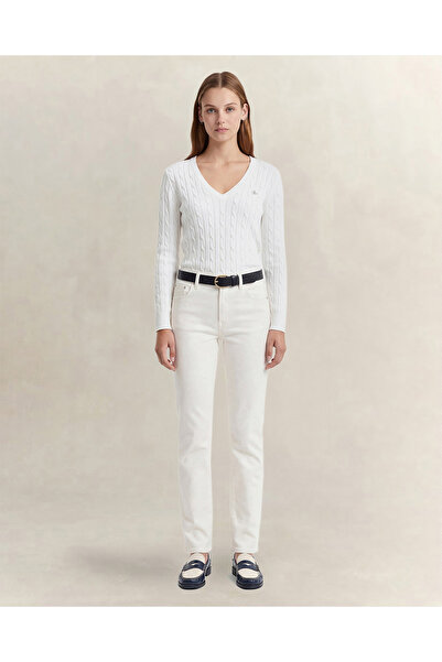 Gant Kadın Beyaz Regular Fit Jean
