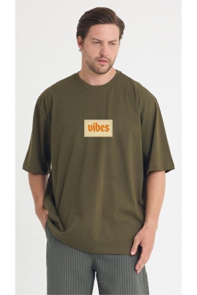 gothamvibes Erkek Relaxed 013 Oversize Haki T-Shirt