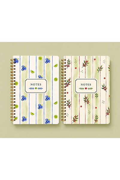 NİORE A5 Spiral Bound Lined 2-Pack Notebook, School Notebook