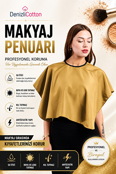 denizlicotton Gold Makyaj Penuarı Su İtici Boya ve Leke Tutmayan Kıl Tutmaz P...