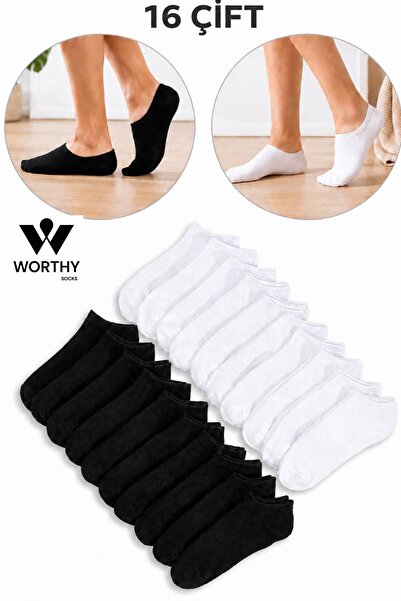 WORTHY SOCKS 16 perechi de șosete scurte până la gleznă (Pachet de 16)