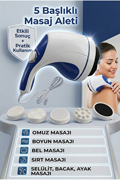 DEMPOWER 5 Başlıklı Selülit Giderici Ve Tüm Vücut Masajı Aleti