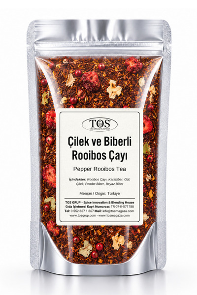 TOS The Organic Spices 40 جرام شاي رويبوس - فراولة وفلفل مفصل (1. الجودة) شاي...