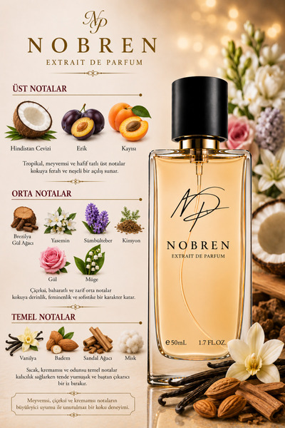 NOBREN C7 Hipnotik Kadın Parfümü 100 ml – Tatlı, Gizemli ve Kalıcı Koku