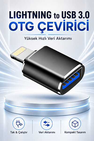 TrkTech متوافق مع آيفون آيباد لايتنينج إلى USB 3.0 (عالي السرعة) محول Otg لنق...