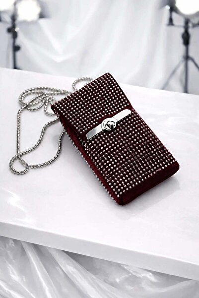 Mckanzie 01 Fully Stone-Encrusted Phone Holder Model Flip Buckle Bag