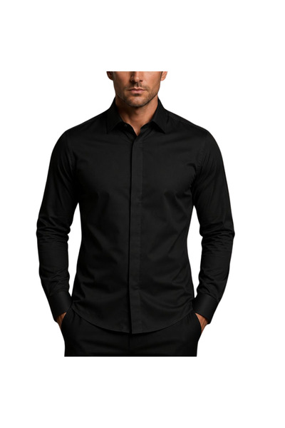 Plus Scorpion Camasa Barbateasca, Regular Fit, Butoni Cufflinks, Placheta Asc...