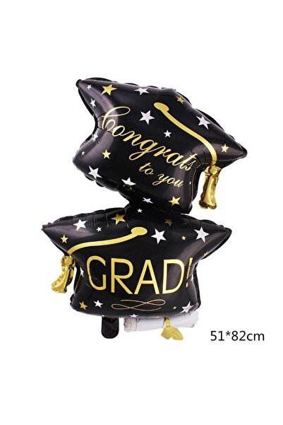 partidolu Congrats To You Grad Mezuniyetin Kutlu Olsun Folyo Balon 82x51 cm S...