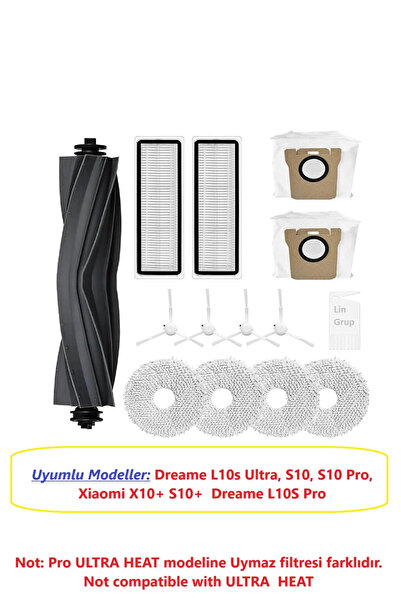 LİN GRUP Dreame L10s Ultra, S10, S10 Pro, X10+ - Robot Aspiratore Replacement...