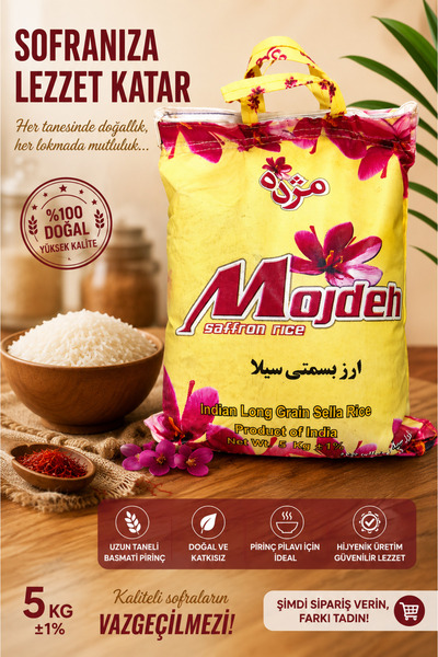 Mojdeh Safranlı Pirinç – Hindistan'dan Sofranıza 5 kg