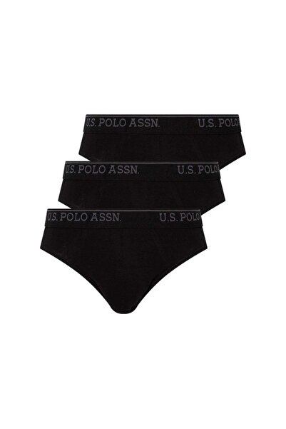 U.S. Polo Assn. 3 Black Cotton Men's Slips