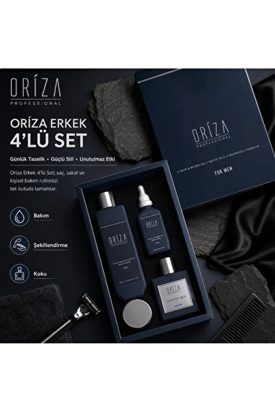 oriza Erkek 4’lü Set | Maskülen Güç, Bakım ve Kalıcılık