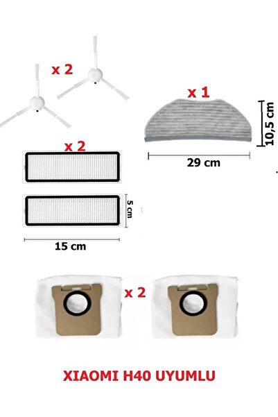 LİN GRUP Set de piese de schimb compatibile cu aspiratorul Xiaomi H40 - filtr...