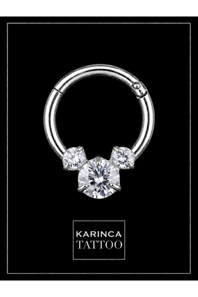 Karınca Piercing Yüksek Kalite Mickey Mouse Taşlı Piercing Kulak Forward Heli...