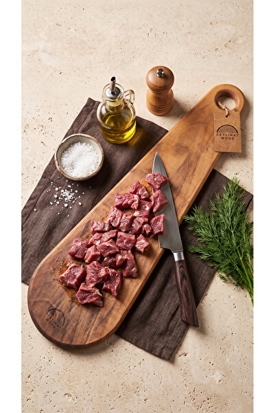 Tezyinat Wood Turunç Series Walnut Wood Cutting Board Large Size