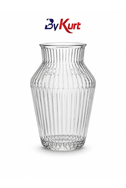 ByKurt Patterned Glass Vase Stylish Design for Living Room Decoration