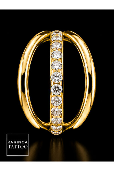 Karınca Piercing Luxury Taşlı Piercing Üç Hat Halka Forward Helix Burun Rook ...
