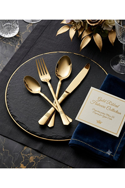 ALTCEVA Set tacâmuri Gold, inox, 24 piese