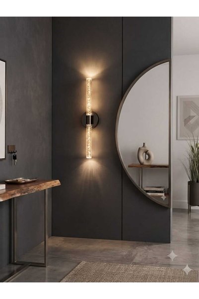 BACKHOME مصباح حائط LED بتصميم عصري كبير الحجم 51 سم من Bubbleflux - مصباح حائط - رمادي أنثراسايت - كهربائي - ضوء النهار