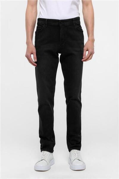 SÜVARİ Pantaloni negri din denim