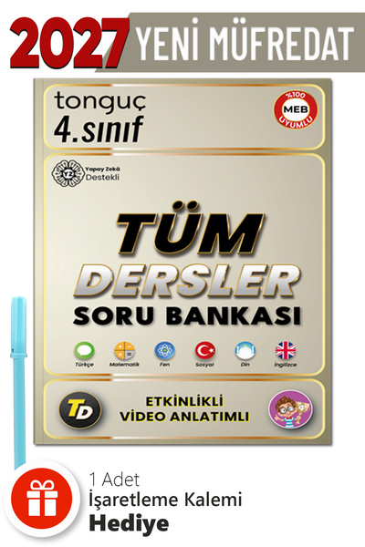 Tonguç Yayınları 4. Sınıf Tüm Dersler Video Anlatımlı - Etkinlikli Soru Banka...
