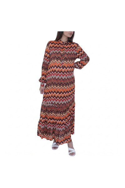 Dakakeen Concept Floral Print Spring Dress – Elegant Vibrant Silk Flowing Fit...
