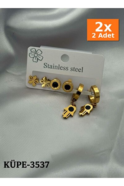 Bozhi Steel Set Earrings Steel 6-Piece Earrings Sparkling Style