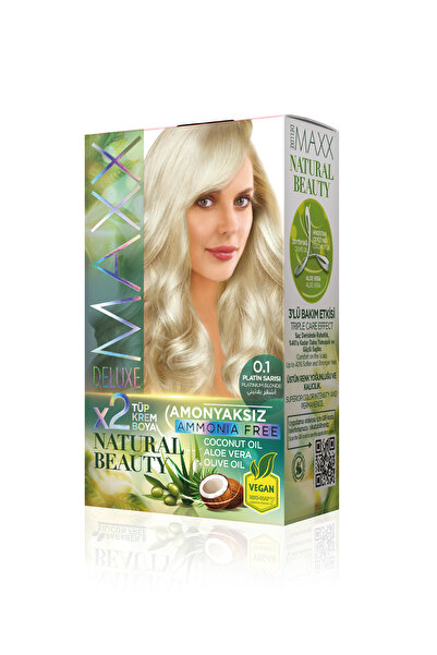 MAXX DELUXE Natural Beauty Amonyaksız Set Saç Boyası 0.1 Platin Sarısı