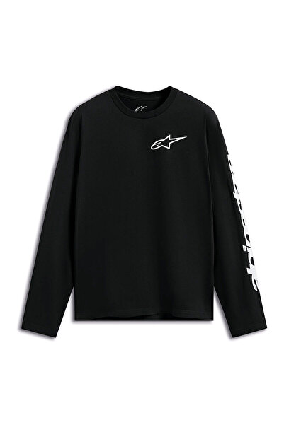 Alpinestars Trackside CSF Uzun Kollu Tişört Siyah Beyaz