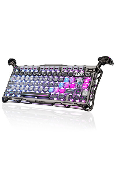 Gravastar Mercury K1 Pro RGB Kablosuz Mekanik Gaming Klavye, Türkçe Q, Specia...