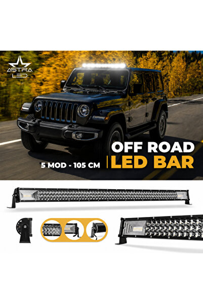 ASTRA LED 105 Cm 5 Modlu Çift Renk Turuncu / Beyaz 3 Sıra ATV Off road Tekne ...