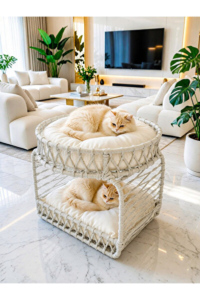 TASARYUM Zümra Kedi & Köpek Ranzası Yatağı El İiliği