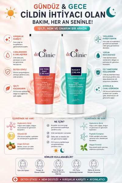 Dr. Clinic Anti-Wrinkle Day Cream & Anti-Aging Night Cream Set of 2