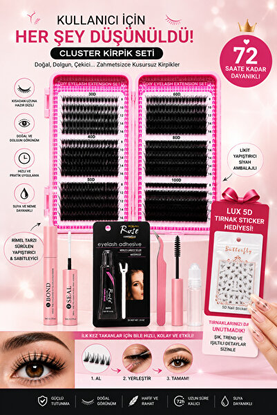 alaraycosmetics Takma Kirpik Seti D Curl Lifting Etkili- Extra yumuşak -Batma...