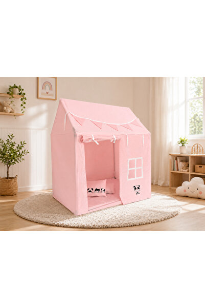 YHH Kids CasaMio Işıklı Oyun Evi Çocuk Oyun Çadırı Minder ve Yastıklı Pembe