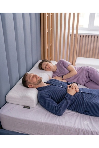 Dear Visco Pernă înaltă, reversibilă, pentru susținerea gâtului, pernă ortope...