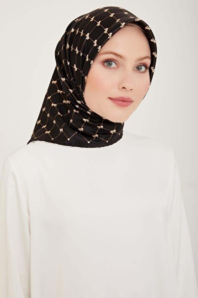 Belli Eșarfă din mătase twill - 4006-05 Negru