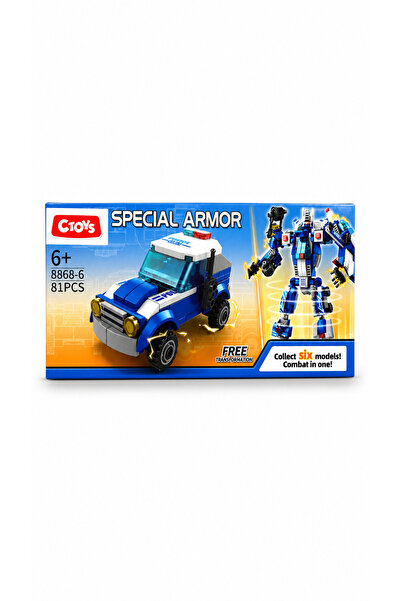 CToys Police Vehicles That Transform into Robots Building Toys - 1 Piece Model 6