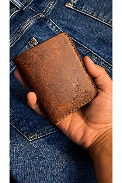 Fi Leather Atelier Frisco Taba Hakiki Dana Derisi Cüzdan 9 Kart & 1 Nakit Böl...