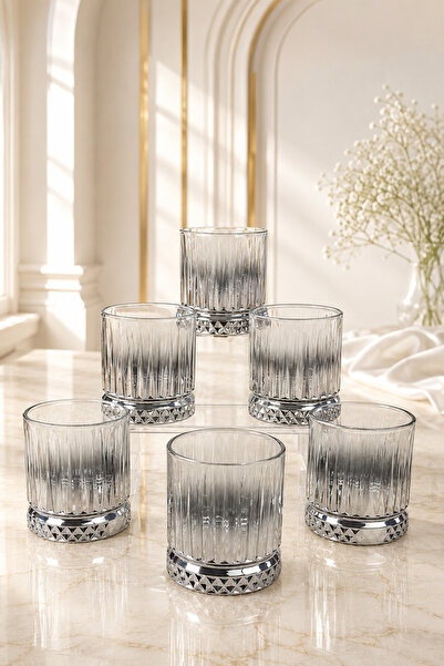rova tr Elysia Series 6 Pieces Titanium Coated Luxury Glass Water Glasses – D...