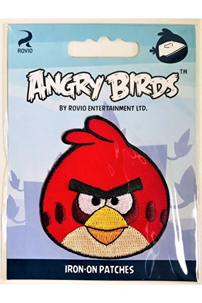 Angry Birds Тъкана значка с ютия - нашивка - нашивка - червена- (оригинален л...