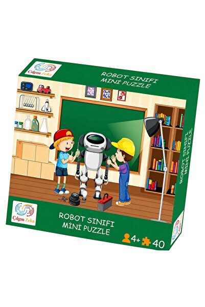 Çılgın Zeka Robot Sınıfı Mini Puzzle 40 Parça 3 4 yaş çocuk puzzle ve yapboz ...