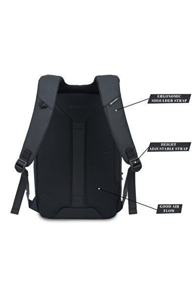 President Unisex Slim Backpack with TSA Lock & USB Port - Water-Resistant Daypack for Travel/School