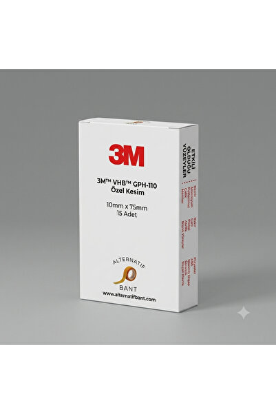3M 10x75x1mm Yedek Güçlü Çift Taraflı Vhb Bant Die Cut Kesim (15 ADET)