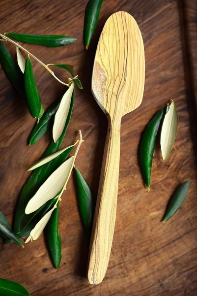MaisonArt Olive Wood Spatula | 1 Handmade Wooden Spatula