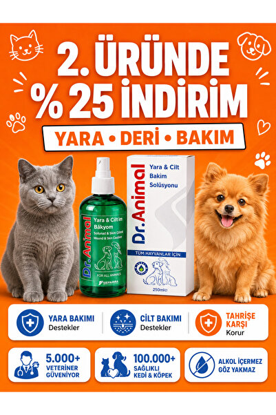 Dr. Animal Dr Animal 250 ml Kedi ve Köpekler İçin Pati Deri Meme Göz ve Kulak...